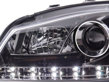 Scheinwerfer Set Daylight LED TFL-Optik Seat Ibiza Typ 6L Bj. 03-08 chrom