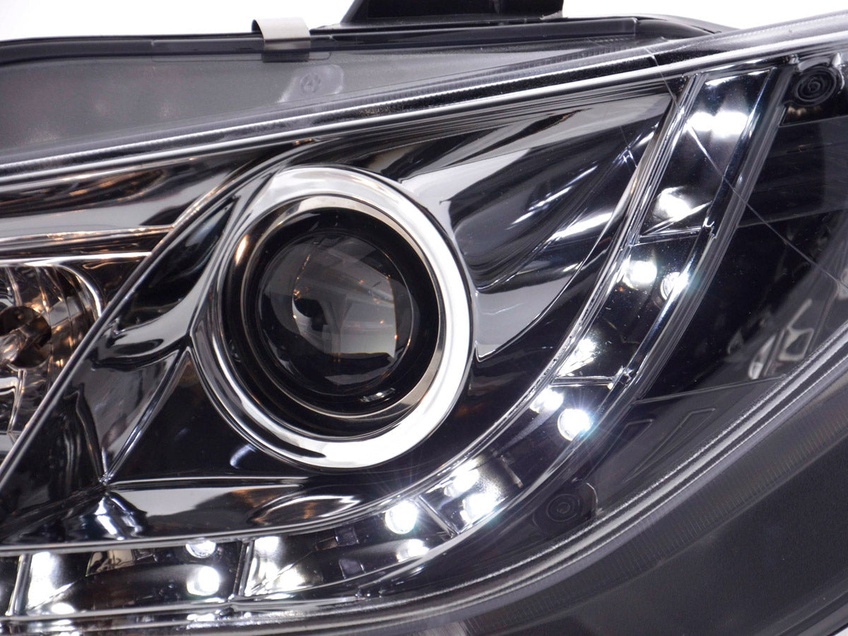 Scheinwerfer Set Daylight LED TFL-Optik Seat Ibiza Typ 6J Bj. 08- chrom