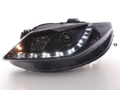 Scheinwerfer Daylight gebraucht LED TFL-Optik Seat Ibiza Typ 6J Bj. 08-12 schwarz