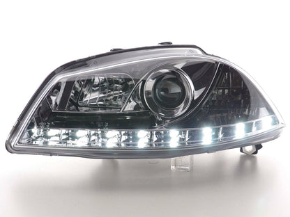Scheinwerfer Set Daylight LED Tagfahrlicht Seat Ibiza 3 6L Bj. 02-08 chrom