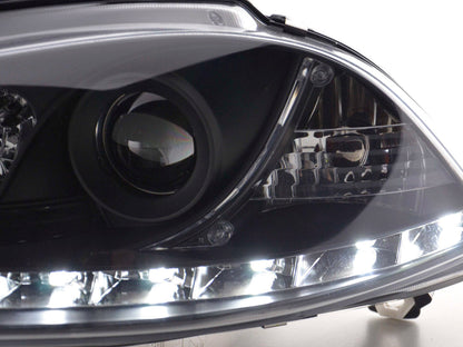 Scheinwerfer Set Daylight LED Tagfahrlicht Seat Ibiza 3 6L  02-08 schwarz