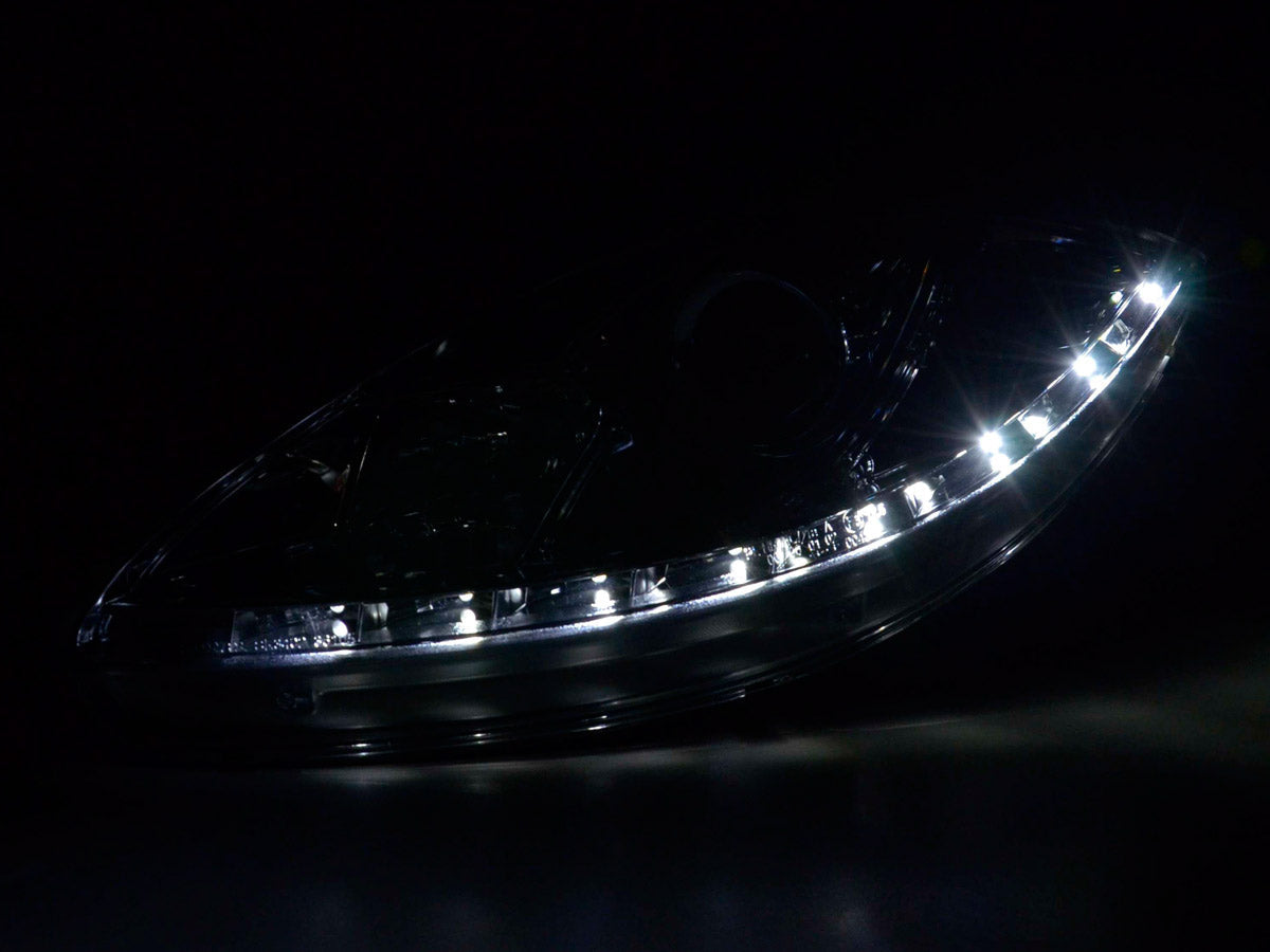 Scheinwerfer Set Daylight LED TFL-Optik Seat Leon Typ 1P / Altea/Toledo Typ 5P Bj. 05-09 chrom