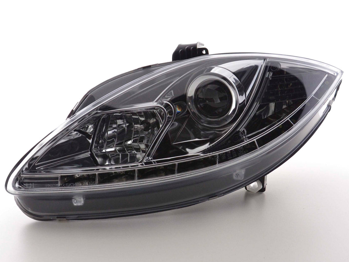 Scheinwerfer Set Daylight LED TFL-Optik Seat Leon Typ 1P / Altea/Toledo Typ 5P Bj. 05-09 chrom