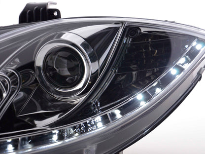 Scheinwerfer Set Daylight LED TFL-Optik Seat Leon Typ 1P / Altea/Toledo Typ 5P Bj. 05-09 chrom