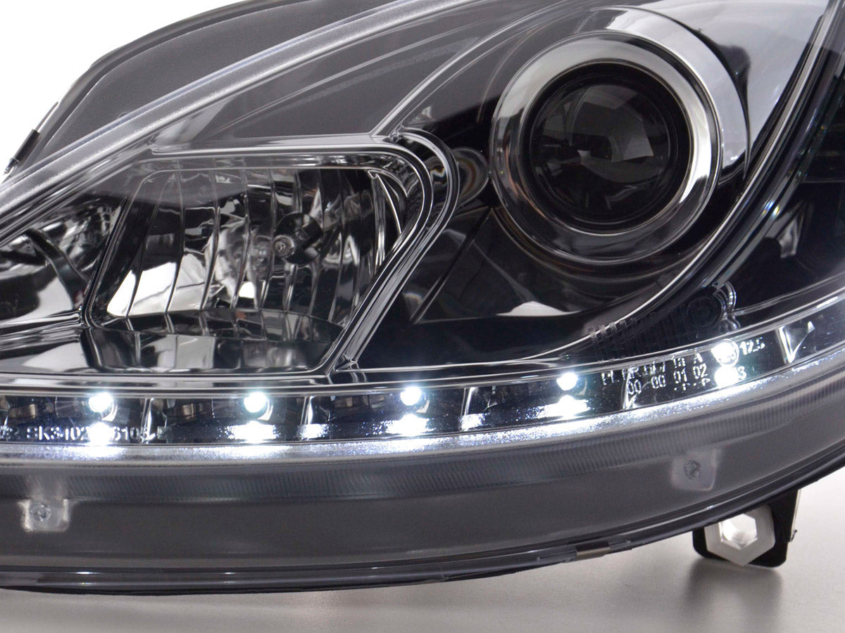 Scheinwerfer Set Daylight LED TFL-Optik Seat Leon Typ 1P / Altea/Toledo Typ 5P Bj. 05-09 chrom