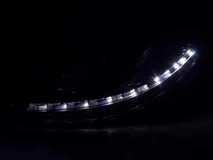 Scheinwerfer Set Daylight LED TFL-Optik Seat Leon Typ 1P / Altea/Toledo Typ 5P schwarz