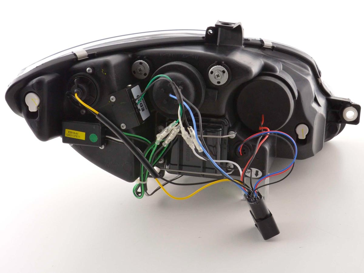 Scheinwerfer Set Daylight LED TFL-Optik Seat Leon Typ 1P / Altea/Toledo Typ 5P schwarz