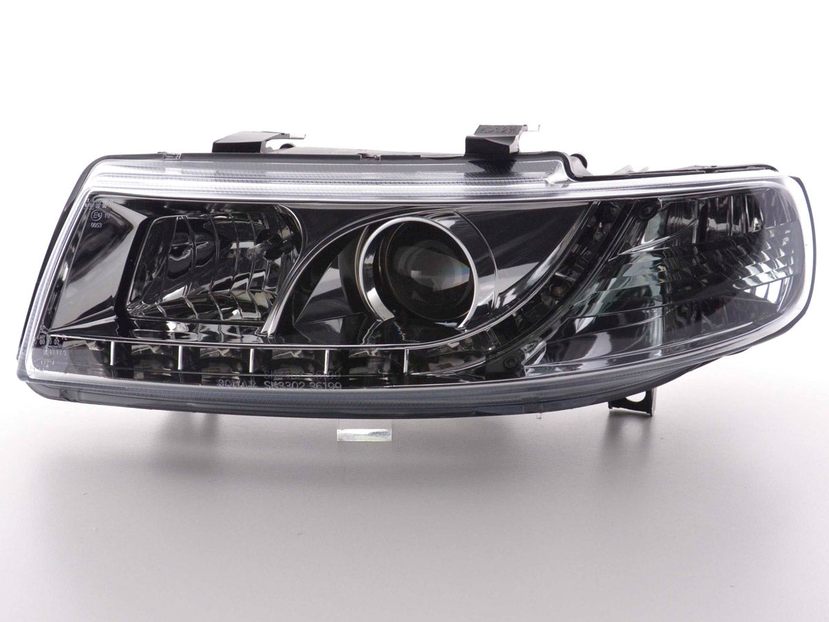 Scheinwerfer Set Daylight LED TFL-Optik Seat Leon Typ 1M Bj. 99-05 chrom