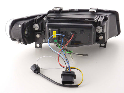 Scheinwerfer Set Daylight LED TFL-Optik Seat Leon Typ 1M Bj. 99-05 chrom