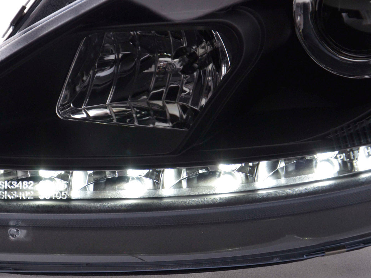Scheinwerfer Set Daylight LED Tagfahrlicht Seat Leon 1P/Altea 5P schwarz