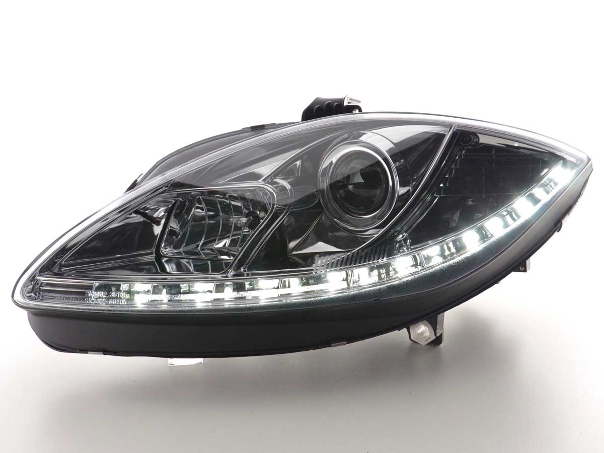 Scheinwerfer Set Daylight LED Tagfahrlicht Seat Leon 1P Bj. 09- chrom