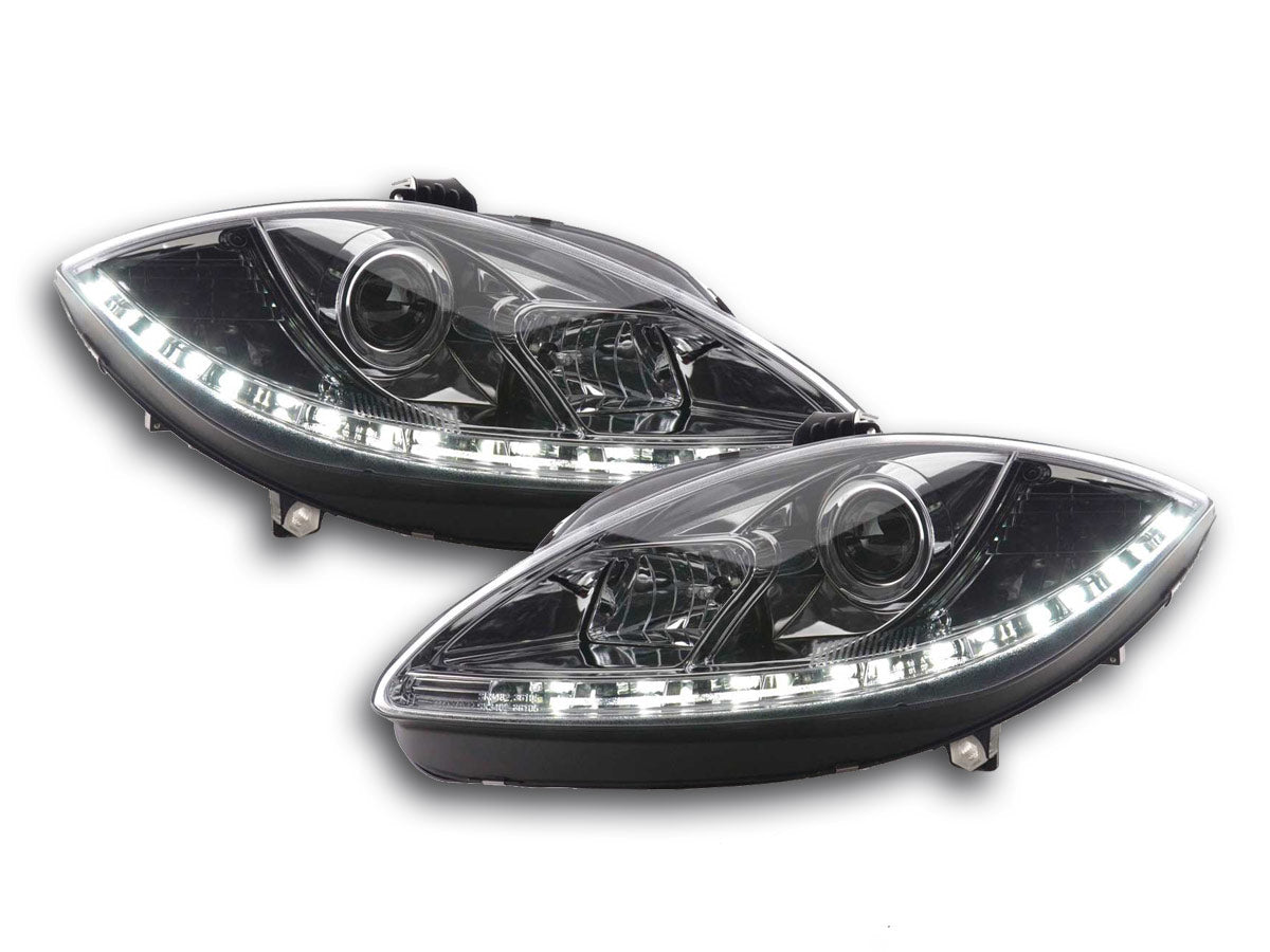 Scheinwerfer Set Daylight LED Tagfahrlicht Seat Leon 1P Bj. 09- chrom