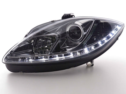 Scheinwerfer Set Daylight LED TFL-Optik Seat Leon 1P Bj. 09- chrom