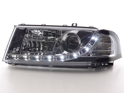 Scheinwerfer Set Daylight LED TFL-Optik Skoda Octavia Typ 1U Bj. 01-04 chrom