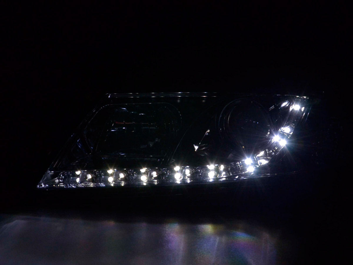 Scheinwerfer Set Daylight LED TFL-Optik Skoda Octavia Typ 1Z Bj. 04-08 chrom