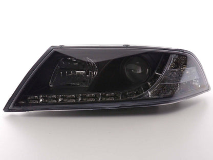 Scheinwerfer Set Daylight LED TFL-Optik Skoda Octavia Typ 1Z Bj. 04-08 schwarz