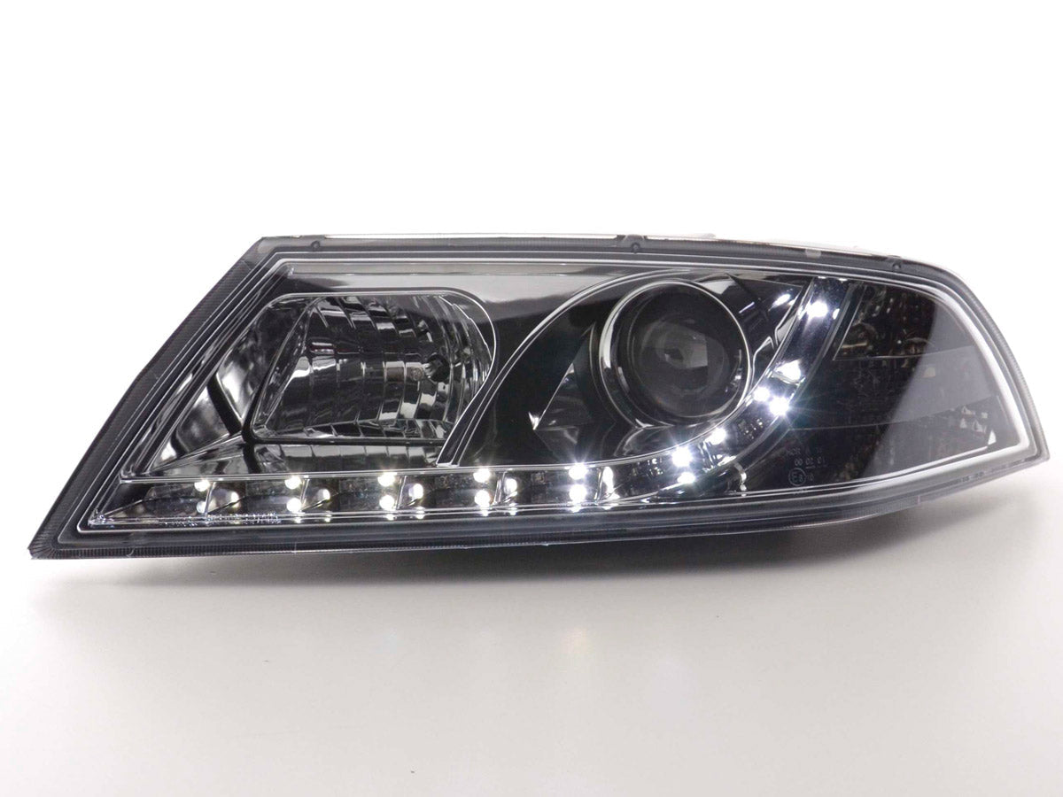 Scheinwerfer Set Daylight LED TFL-Optik Skoda Octavia Typ 1Z Bj. 04-08 chrom