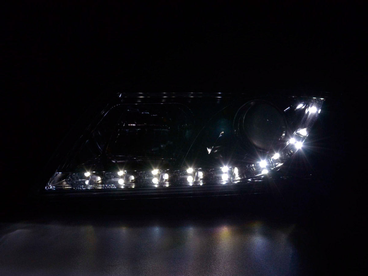 Scheinwerfer Set Daylight LED TFL-Optik Skoda Octavia Typ 1Z Bj. 04-08 chrom