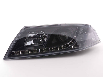 Scheinwerfer Set Daylight LED TFL-Optik Skoda Octavia Typ 1Z Bj. 04-08 schwarz