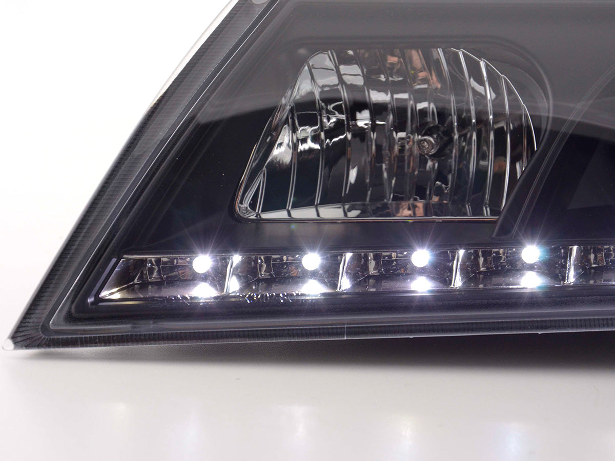 Scheinwerfer Set Daylight LED TFL-Optik Skoda Octavia Typ 1Z Bj. 04-08 schwarz