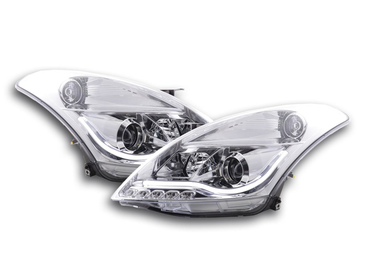 Scheinwerfer Set Daylight LED TFL-Optik Suzuki Swift Bj. 10-13 chrom