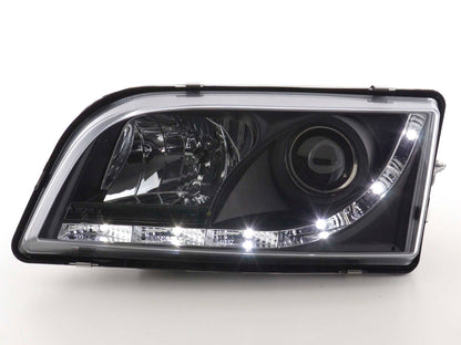Scheinwerfer Set Daylight LED TFL-Optik Volvo S40/V40 Typ V Bj. 96-04 schwarz
