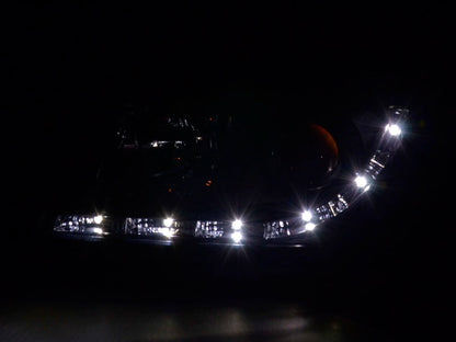 Scheinwerfer Set Daylight LED TFL-Optik Volvo S40/V40 Typ V Bj. 96-04 schwarz