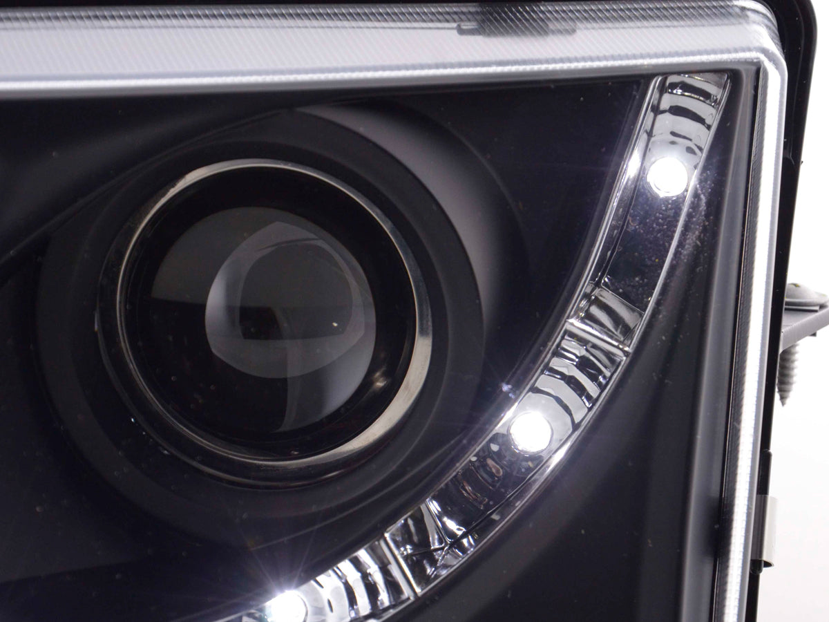 Scheinwerfer Set Daylight LED TFL-Optik Volvo S40/V40 Typ V Bj. 96-04 schwarz