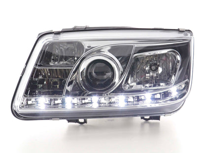 Scheinwerfer Set Daylight LED TFL-Optik VW Bora Typ 1J Bj. 99-04 chrom