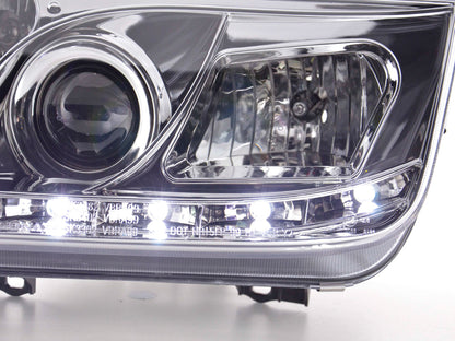Scheinwerfer Set Daylight LED TFL-Optik VW Bora Typ 1J Bj. 99-04 chrom