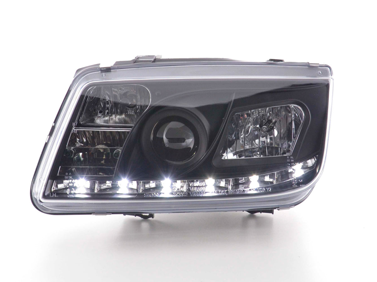 Scheinwerfer Set Daylight LED TFL-Optik VW Bora Typ 1J  99-04 schwarz