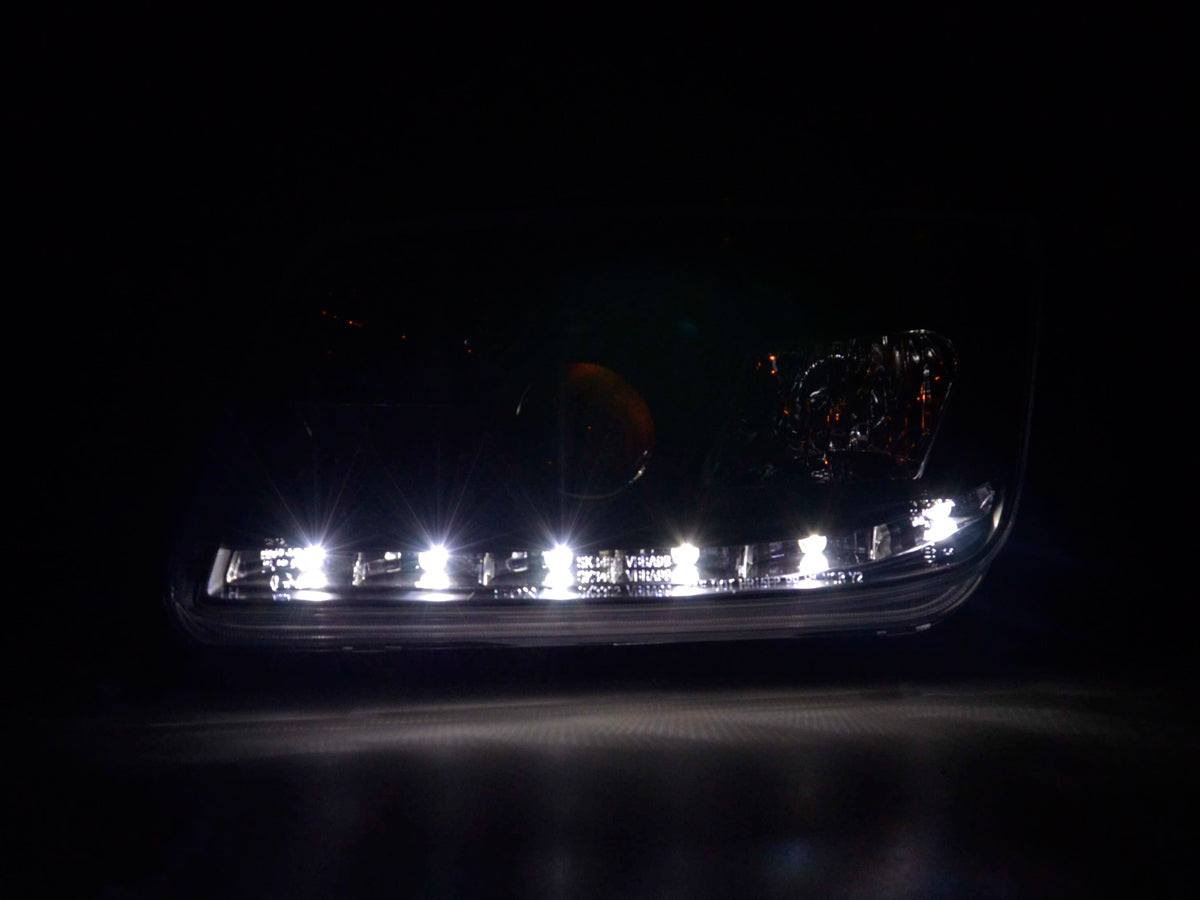 Scheinwerfer Set Daylight LED TFL-Optik VW Bora Typ 1J  99-04 schwarz