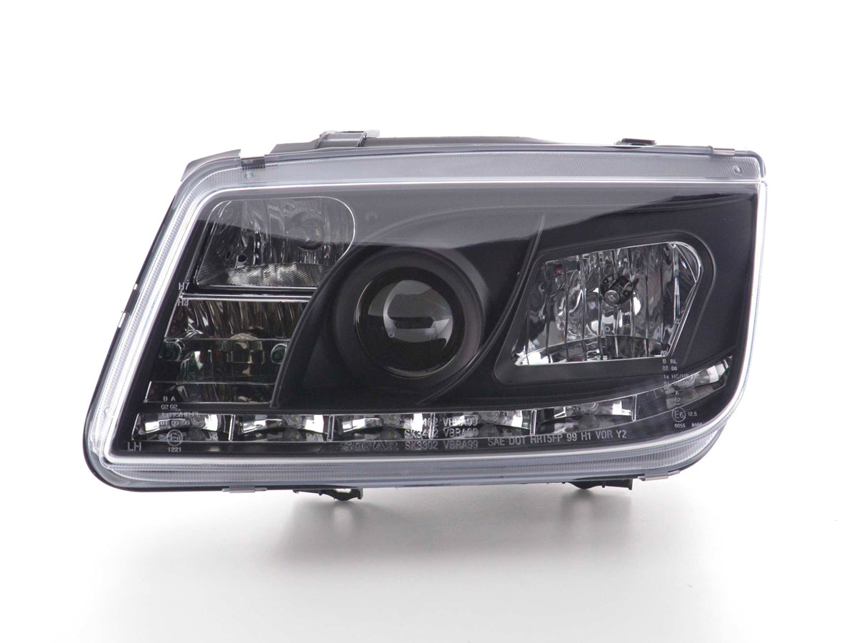 Scheinwerfer Set Daylight LED TFL-Optik VW Bora Typ 1J  99-04 schwarz