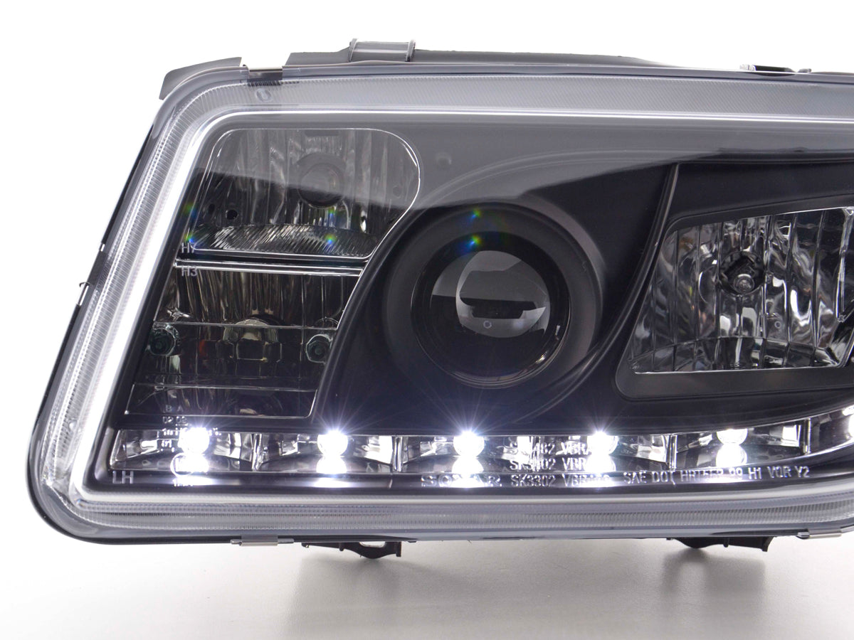 Scheinwerfer Set Daylight LED TFL-Optik VW Bora Typ 1J  99-04 schwarz