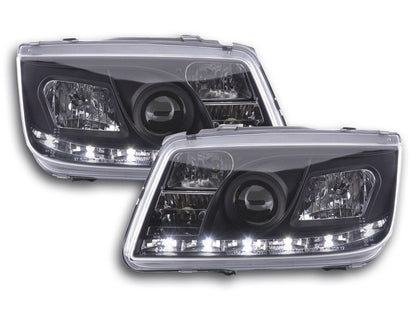 Scheinwerfer Set Daylight LED TFL-Optik VW Bora Typ 1J  99-04 schwarz