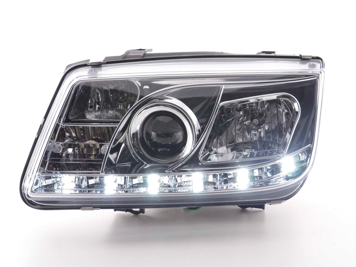 Scheinwerfer Set Daylight LED Tagfahrlicht VW Bora Bj. 98-05 chrom