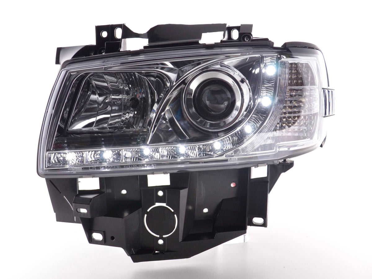 Scheinwerfer Set Daylight LED TFL-Optik VW Bus Typ T4  96-03 chrom