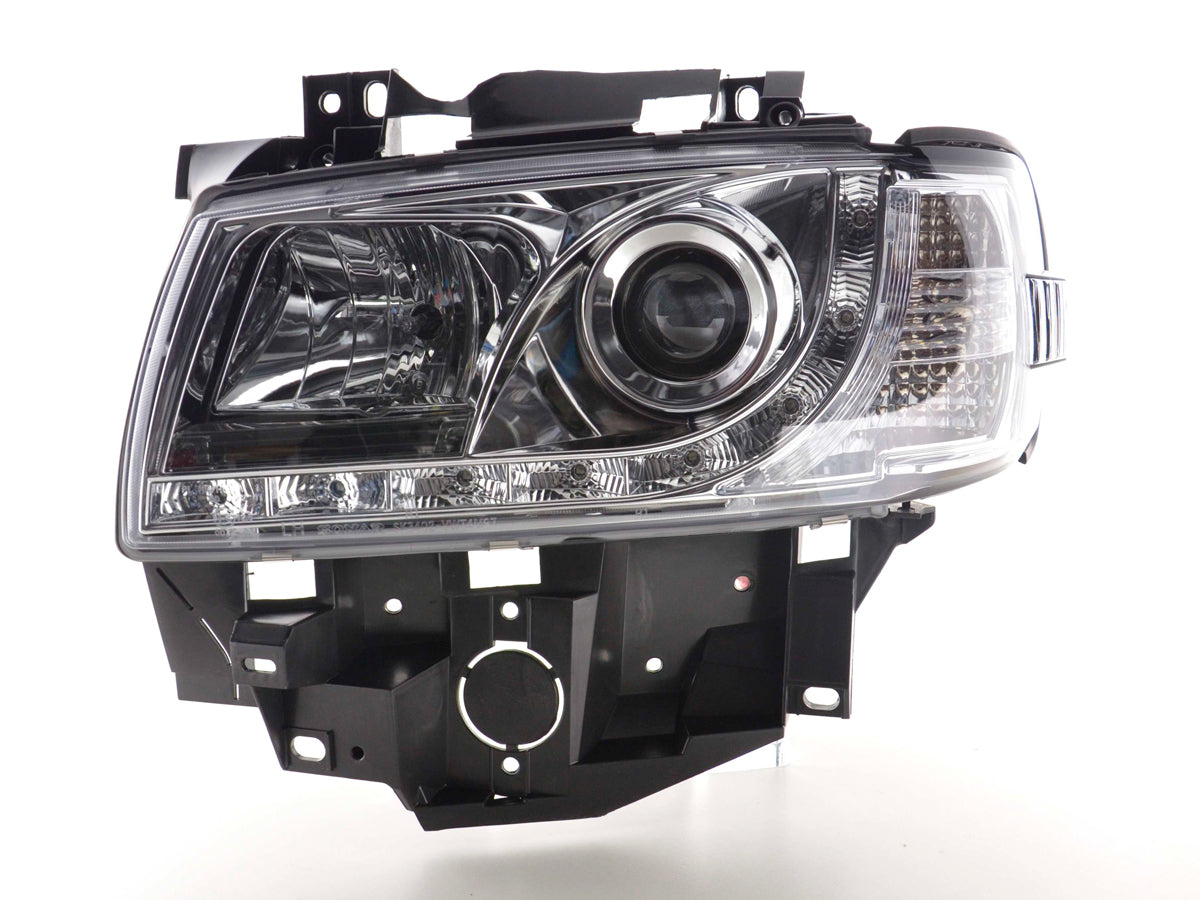 Scheinwerfer Set Daylight LED TFL-Optik VW Bus Typ T4  96-03 chrom