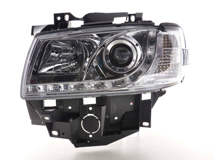 Scheinwerfer Set Daylight LED TFL-Optik VW Bus Typ T4  96-03 chrom
