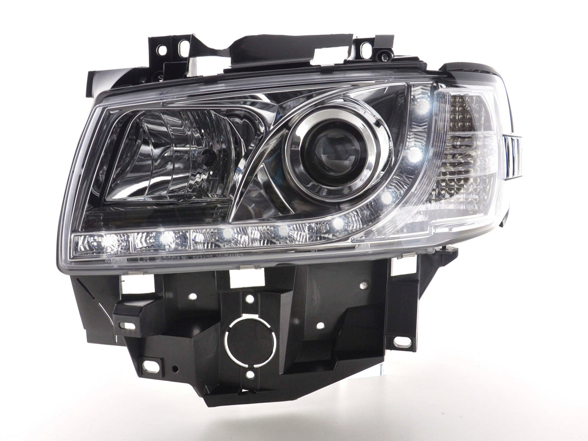 Scheinwerfer Set Daylight LED TFL-Optik VW Bus Typ T4  96-03 chrom
