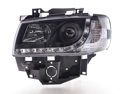 Scheinwerfer Set Daylight LED TFL-Optik VW Bus T4 Bj. 96-03 schwarz