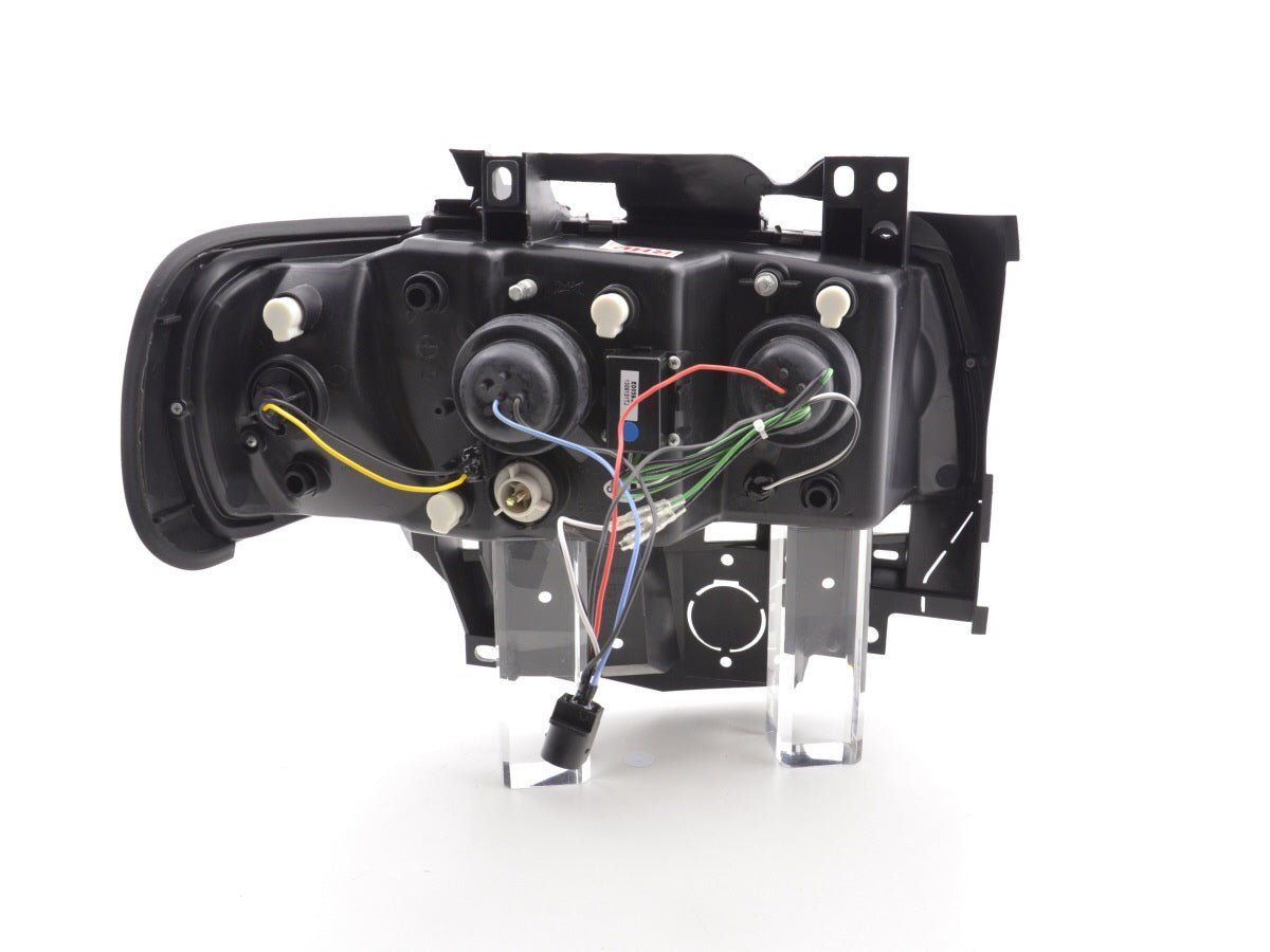 Scheinwerfer Set Daylight LED TFL-Optik VW Bus Typ T4  96-03 chrom für Rechtslenker
