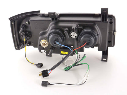 Scheinwerfer Set Daylight LED TFL-Optik VW Bus Typ T4 Bj. 90-03 chrom
