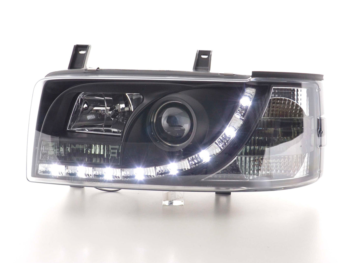 Scheinwerfer Set Daylight LED TFL-Optik VW Bus T4 Bj. 90-03 schwarz
