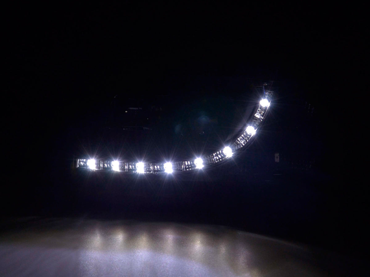 Scheinwerfer Set Daylight LED TFL-Optik VW Bus Typ T4 Bj. 90-03 schwarz