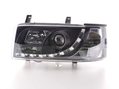 Scheinwerfer Set Daylight LED TFL-Optik VW Bus T4 Bj. 90-03 schwarz