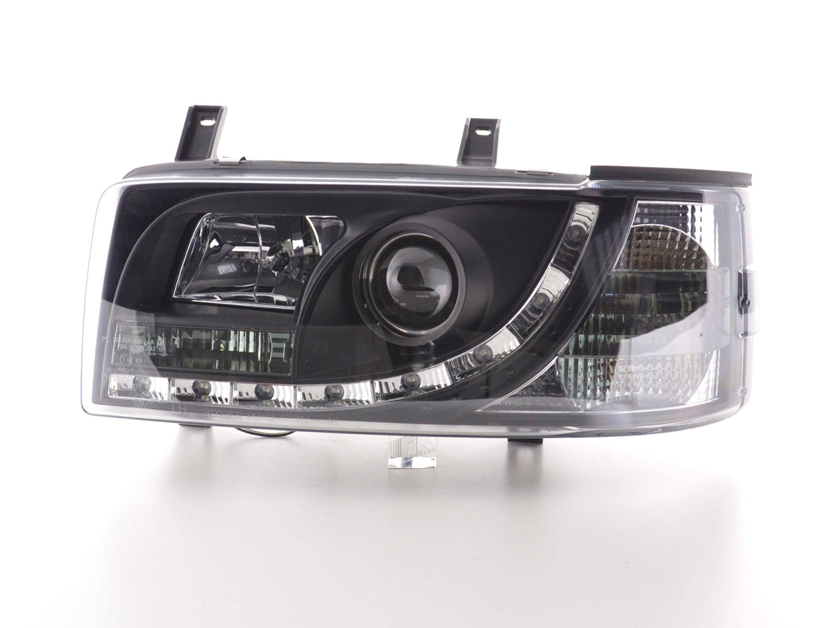Scheinwerfer Set Daylight LED TFL-Optik VW Bus Typ T4 Bj. 90-03 schwarz