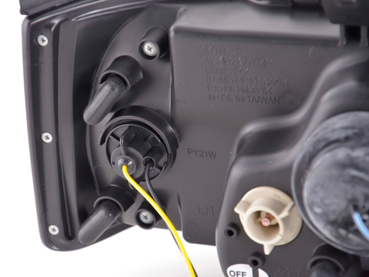 Scheinwerfer Set Daylight LED TFL-Optik VW Bus Typ T4 Bj. 90-03 schwarz