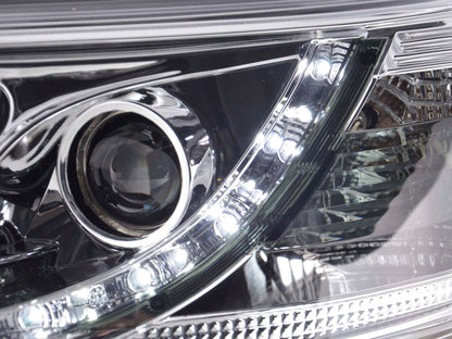 Scheinwerfer Set Daylight LED TFL-Optik VW Bus T5 Bj. 03-09 chrom