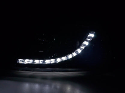 Scheinwerfer Set Daylight LED TFL-Optik VW Bus Typ T5 Bj. 03-09 schwarz